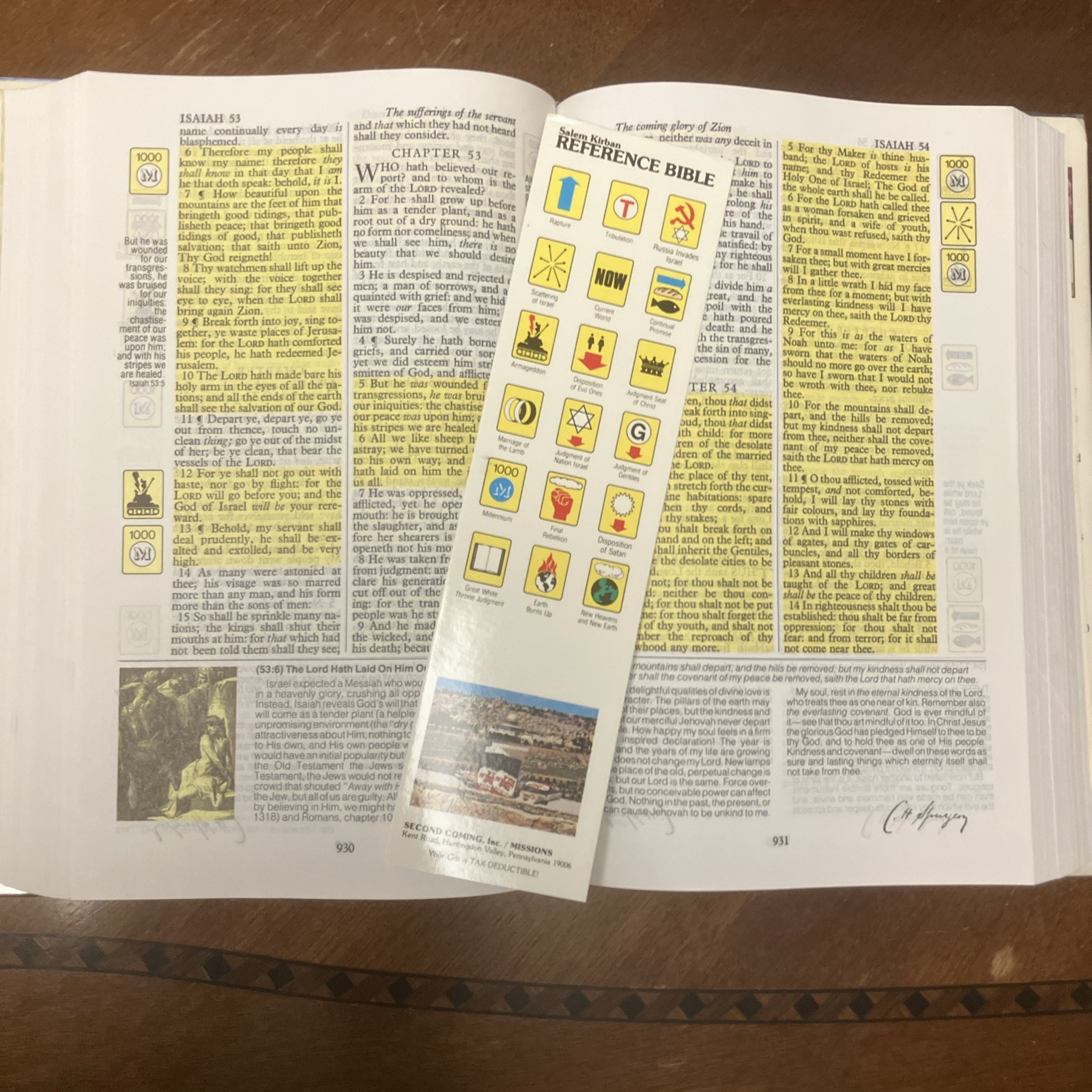 Kirban Reference Bible King James Version Hardcover w/DJ Preowned