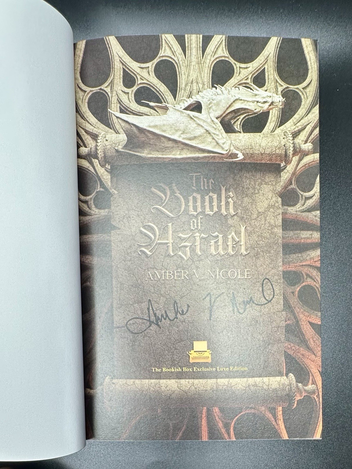 The Bookish Box Exclusive Luxe Edition: The Book Of Azrael by Amber V. Nicole
