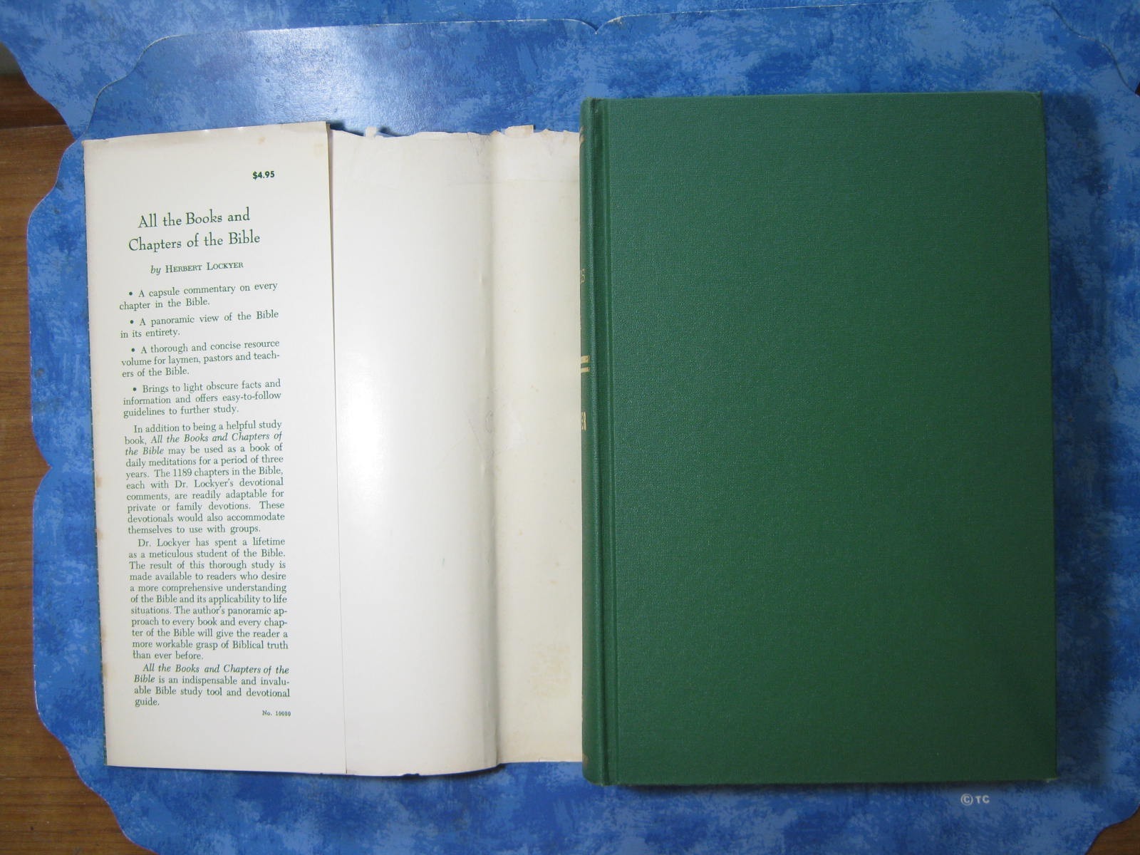 Vintage ALL THE BOOKS AND CHAPTERS OF THE BIBLE Herbert Lockyer HCDJ 1966 VGC