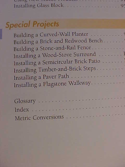 Better Homes and Gardens Step-by-Step Masonry and Concrete Paperback 112 Pages