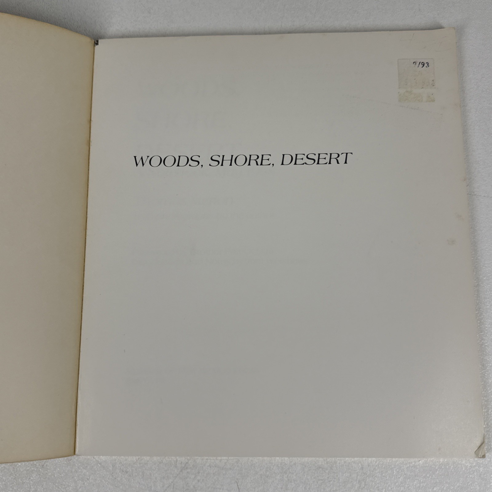 Woods Shore Desert A Notebook May 1968 Merton Thomas Paperback