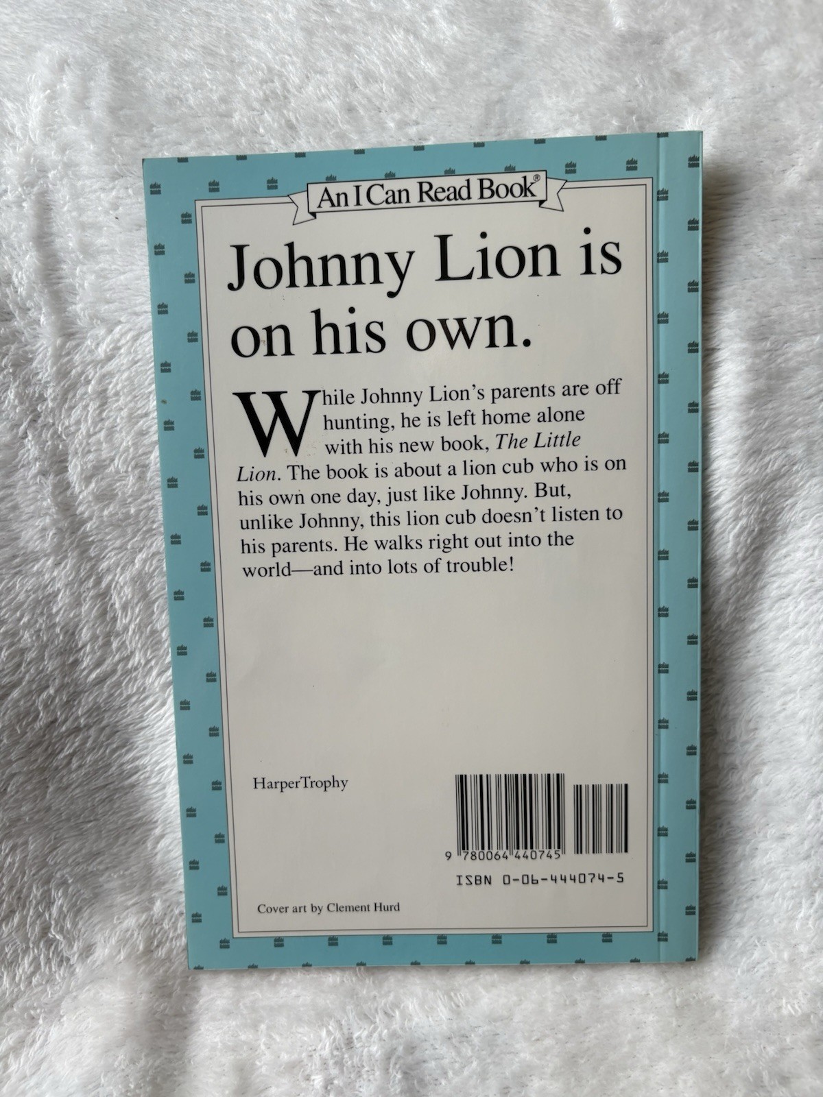 Johnny Lion’s Book I Can Read by Edith Thacher Hurd PB HarperTrophy 1965 Illus