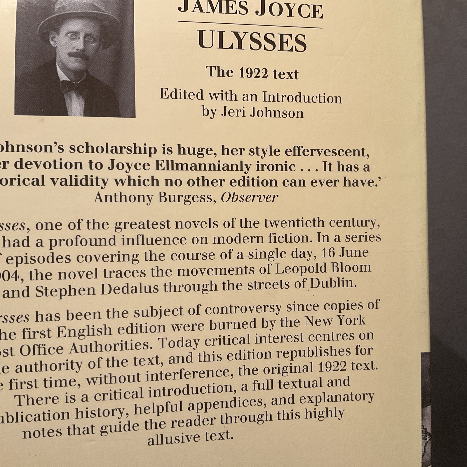 JAMES JOYCE ULYSSES the 1922 Text Oxford Press World Classics