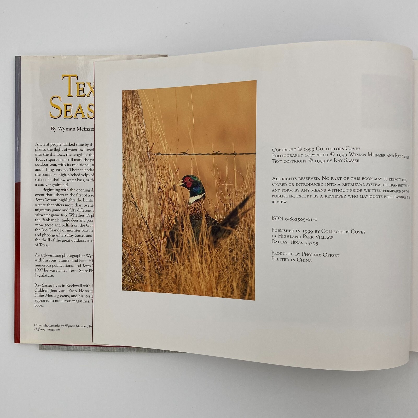 Texas Seasons by Wyman Meinzer and Ray Sasser (1999, Hardback) VGC 175 pages