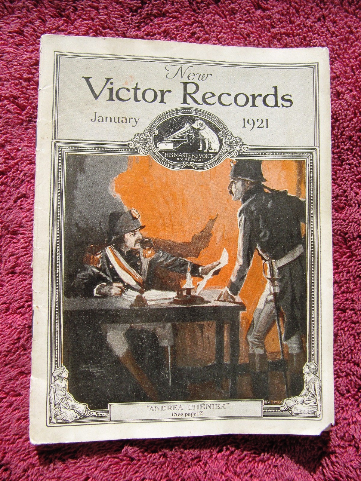 New VICTOR RECORDS Jan 1921 RACHMANINOFF Flonzaley Victrola Supplement CATALOG