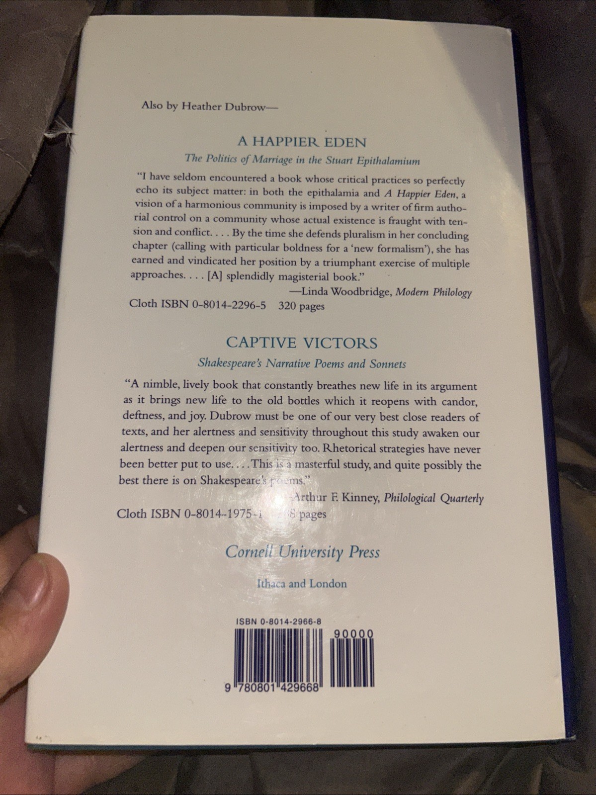Echoes of Desire by Professor Dubrow, Heather: New