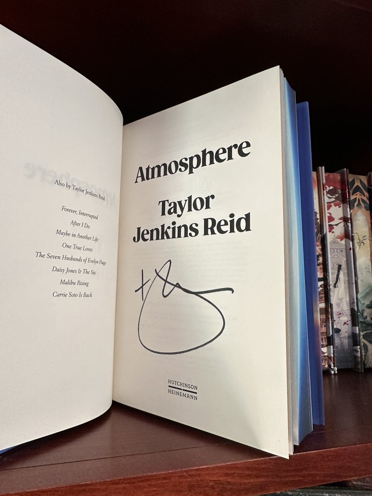 !!SIGNED!! Atmosphere: A Love Story by Taylor Jenkins Reid WATERSTONES EXCLUSIVE
