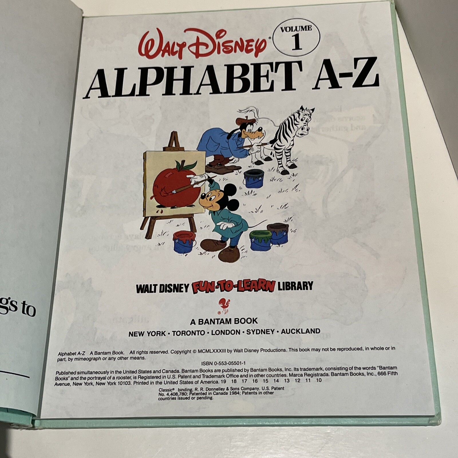 Walt Disney Fun-to-Learn Library Vol. 1, Alphabet A-Z, 1983