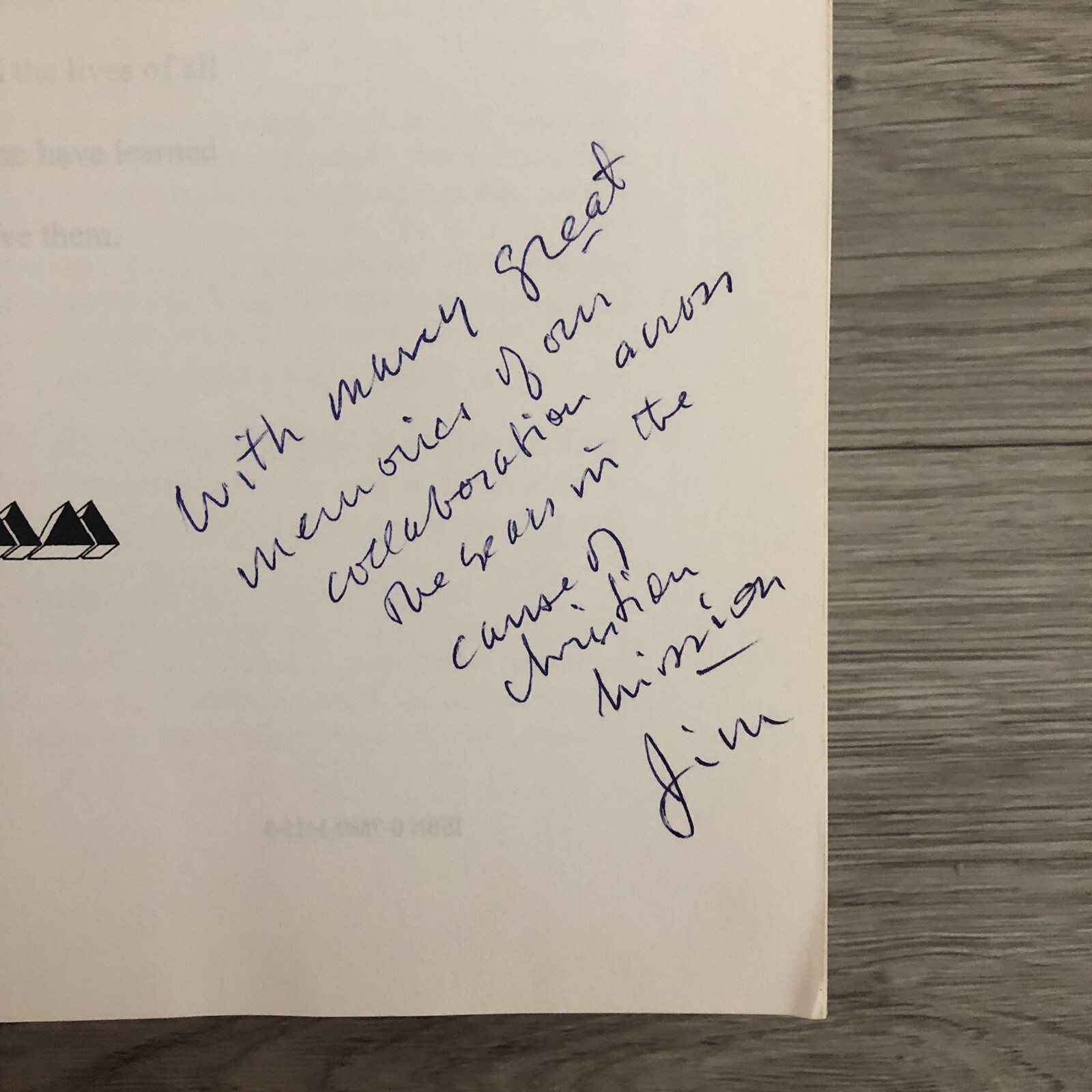 Cim/Aimm A Story Of Vision Commitment And Grace 1st Edition SIGNED Jim Bertsche