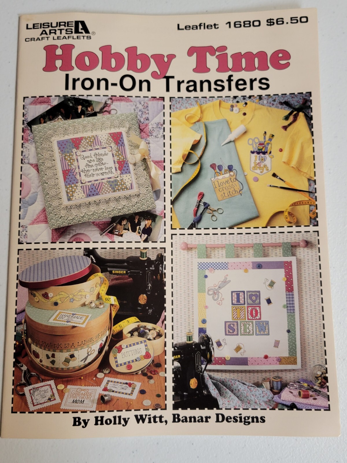 Leisure Arts Iron-On Transfers Leaflets – Santa, Hobby and Baby, 1996