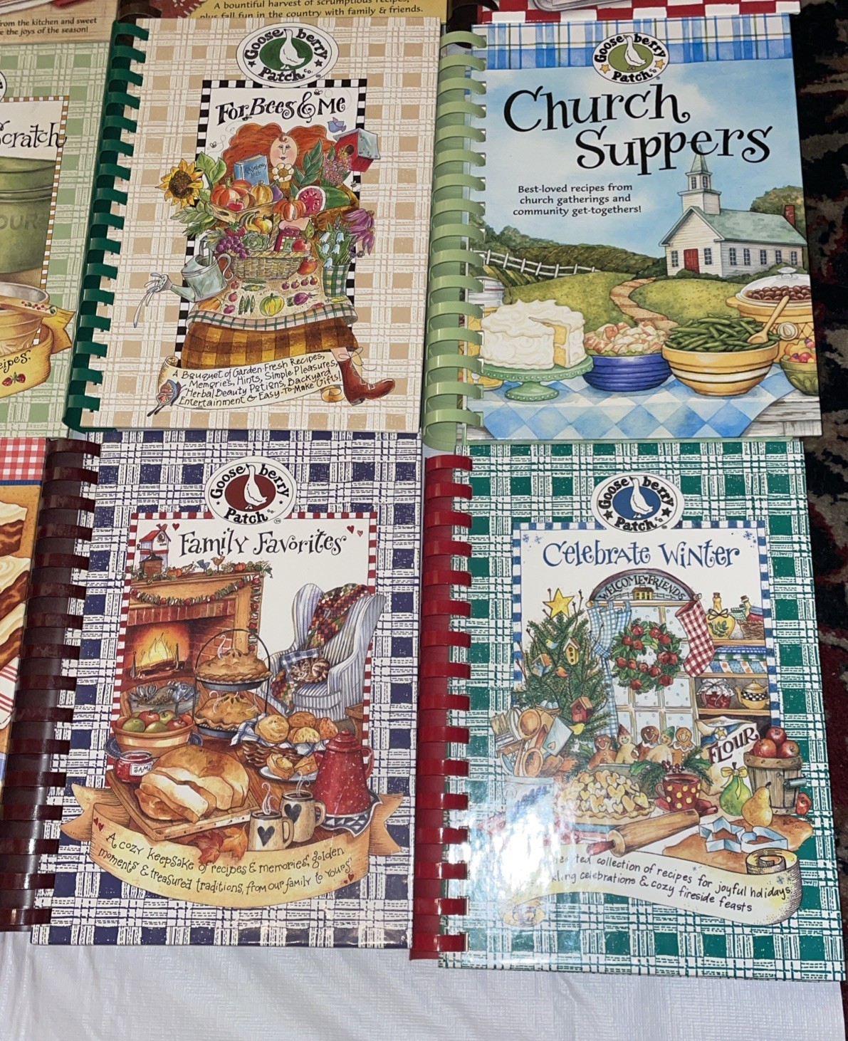 Huge Lot Of 16 Goose Berry Patch Spiral Bound Variety Cookbooks EUC