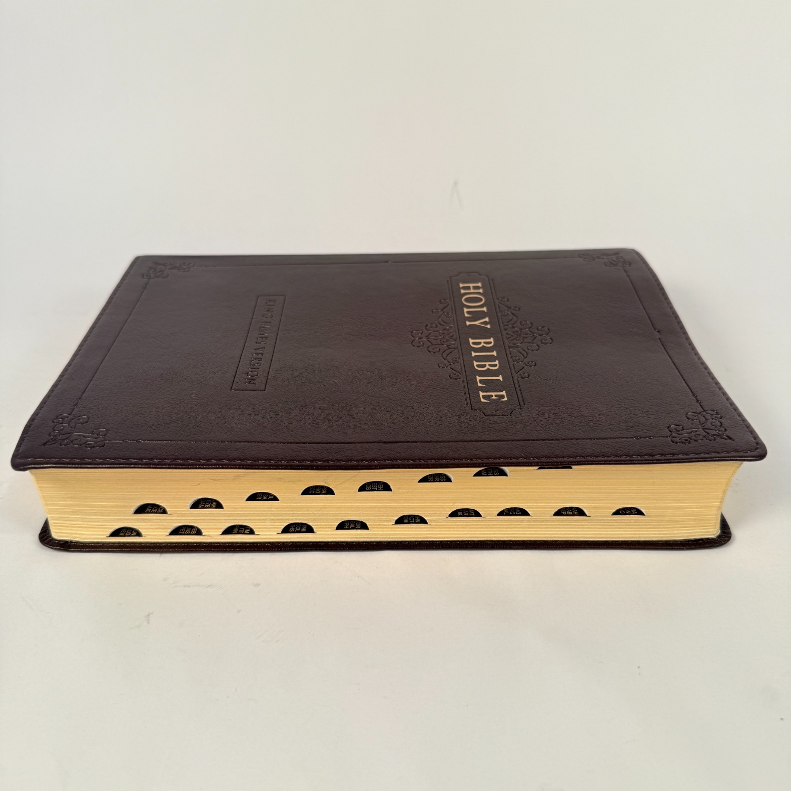 Holy Bible King James Version Religion Spiritual Faux Leather Bound Book