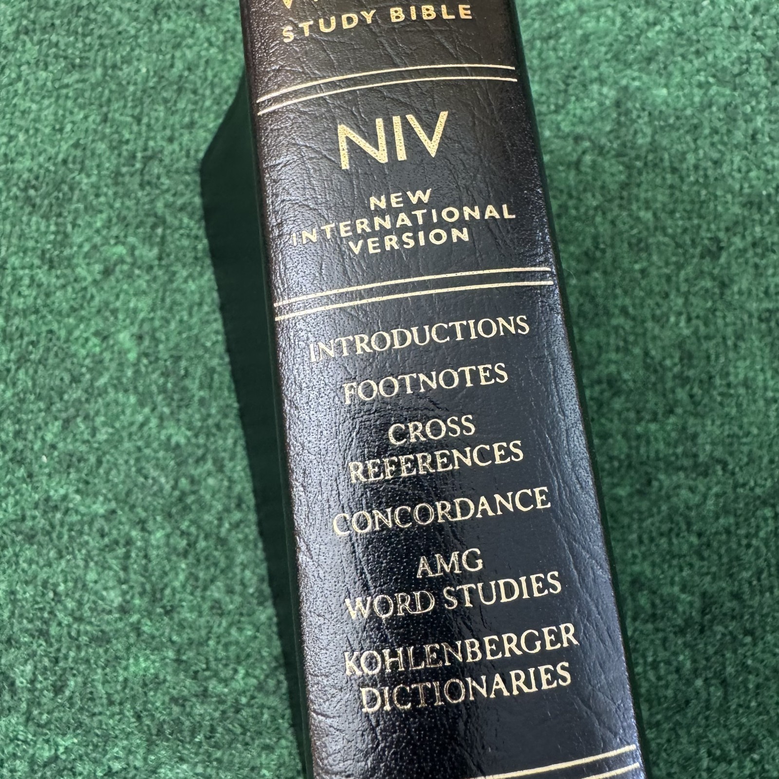 NIV Hebrew Greek Key Word Study Bible Bonded Black Red Letter 1984 Edition