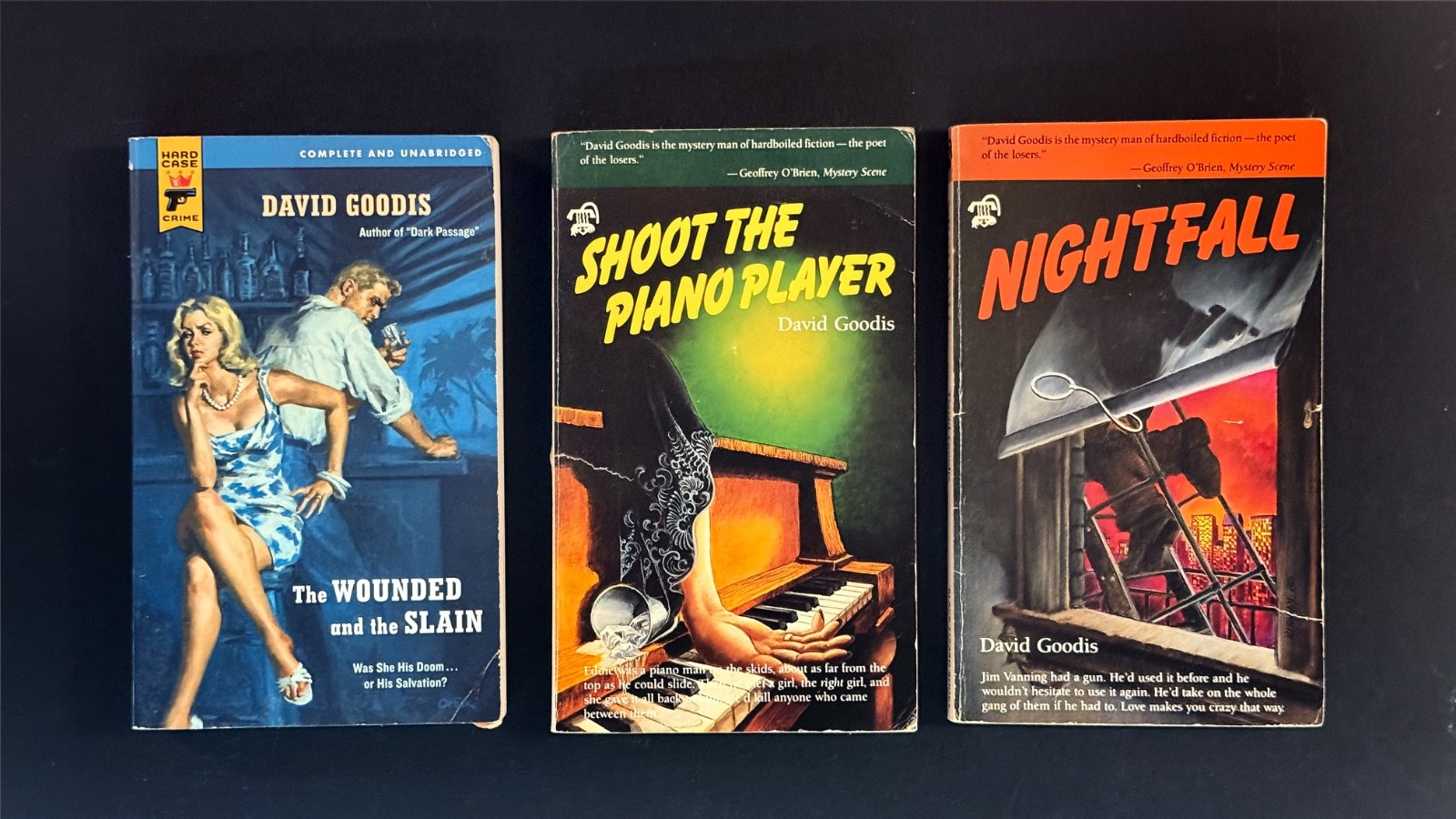 David Goodis 7 Book Collection Noir Black Lizard Vintage Hard Case Crime Lot