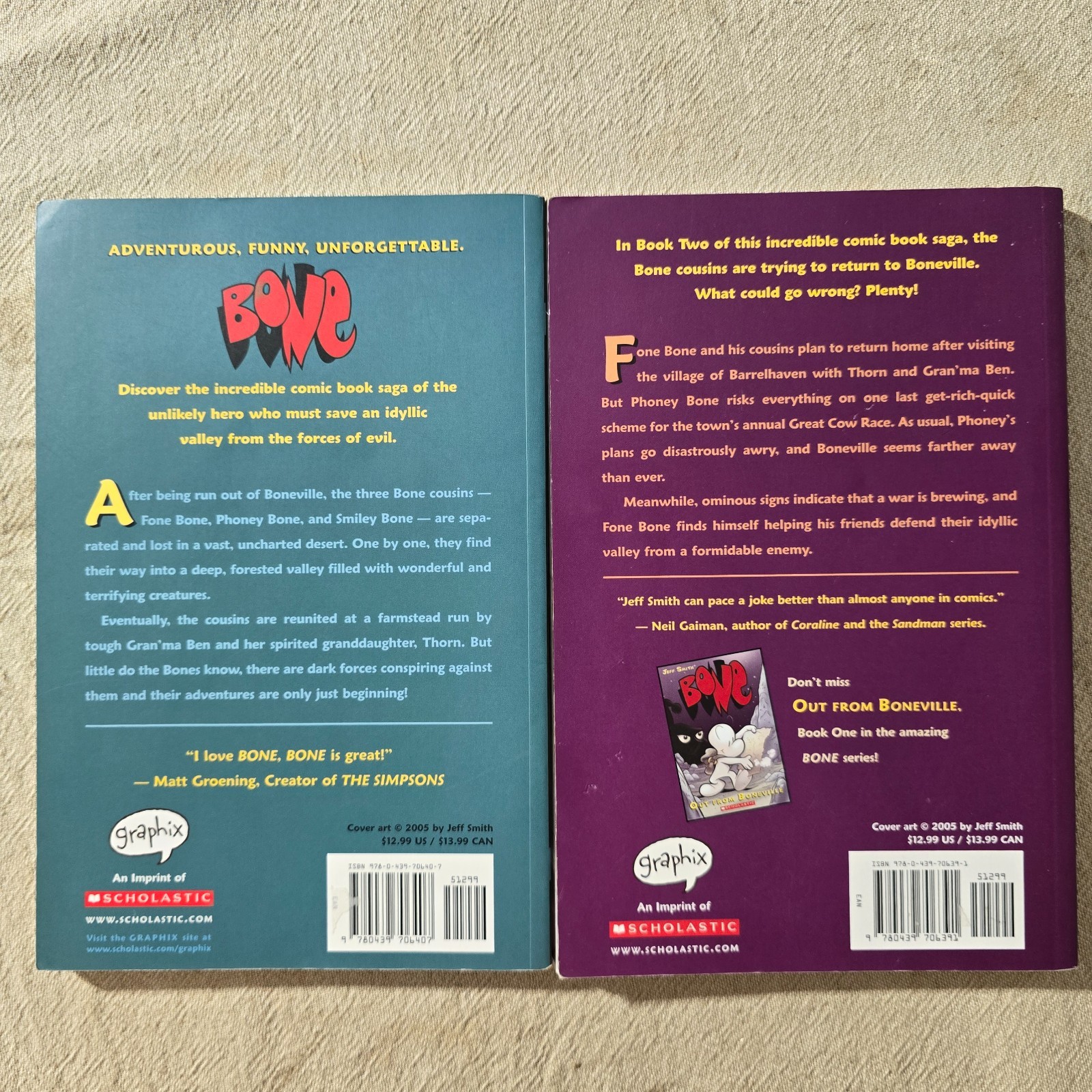 Bone 1 & 2 Out from Boneville / The Great Cow Race by Jeff Smith – Paperback