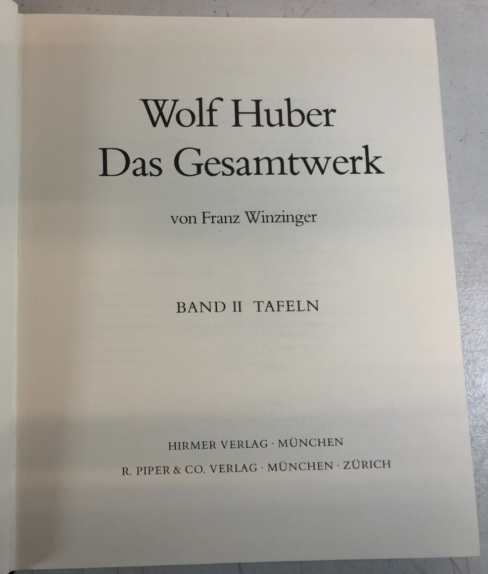 Wolf Huber Das Gesamtwerk, 2 volumes, Winzinger,1979, E-119