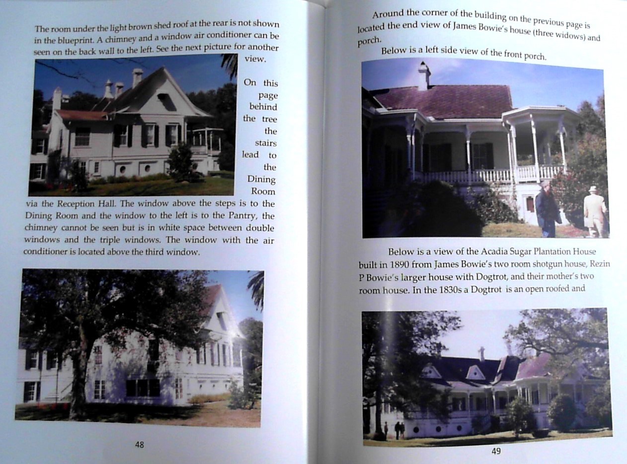 2 in 1 Books on Jim Bowie Edwin Forrest Knife & Acadia Plantation Bowie’s Home
