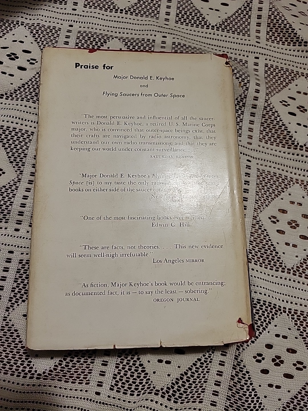 The Flying Saucer Conspiracy Major Donald E. Keyhole 1955 2nd Ed Occult UFO Vtg