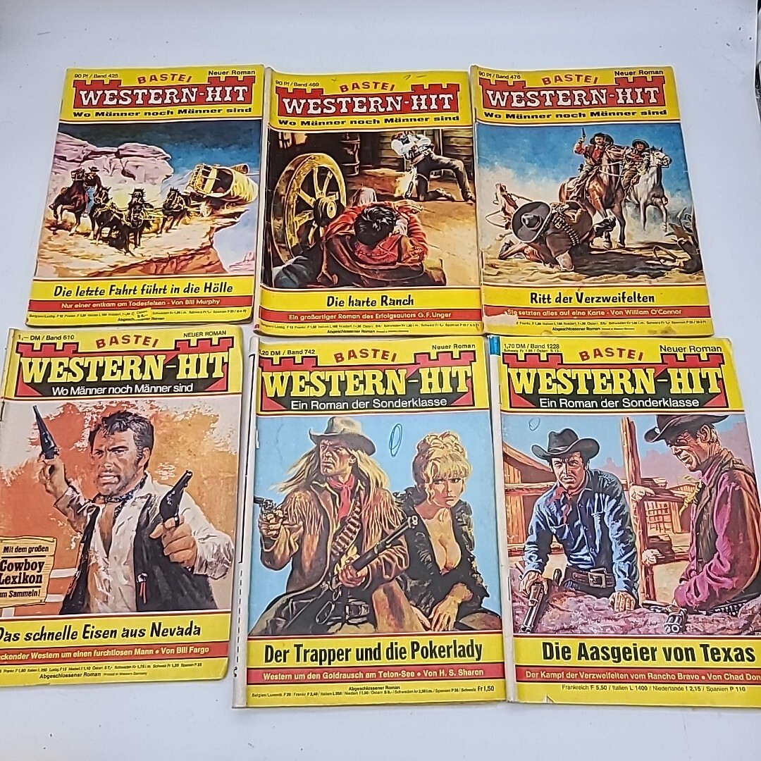 11 BASTEI Western-Hit Pulp Fiction German Booklets Books