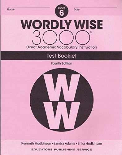 Wordly Wise, Grade 6 Test – Paperback, by Hodkinson Kenneth – Very Good h