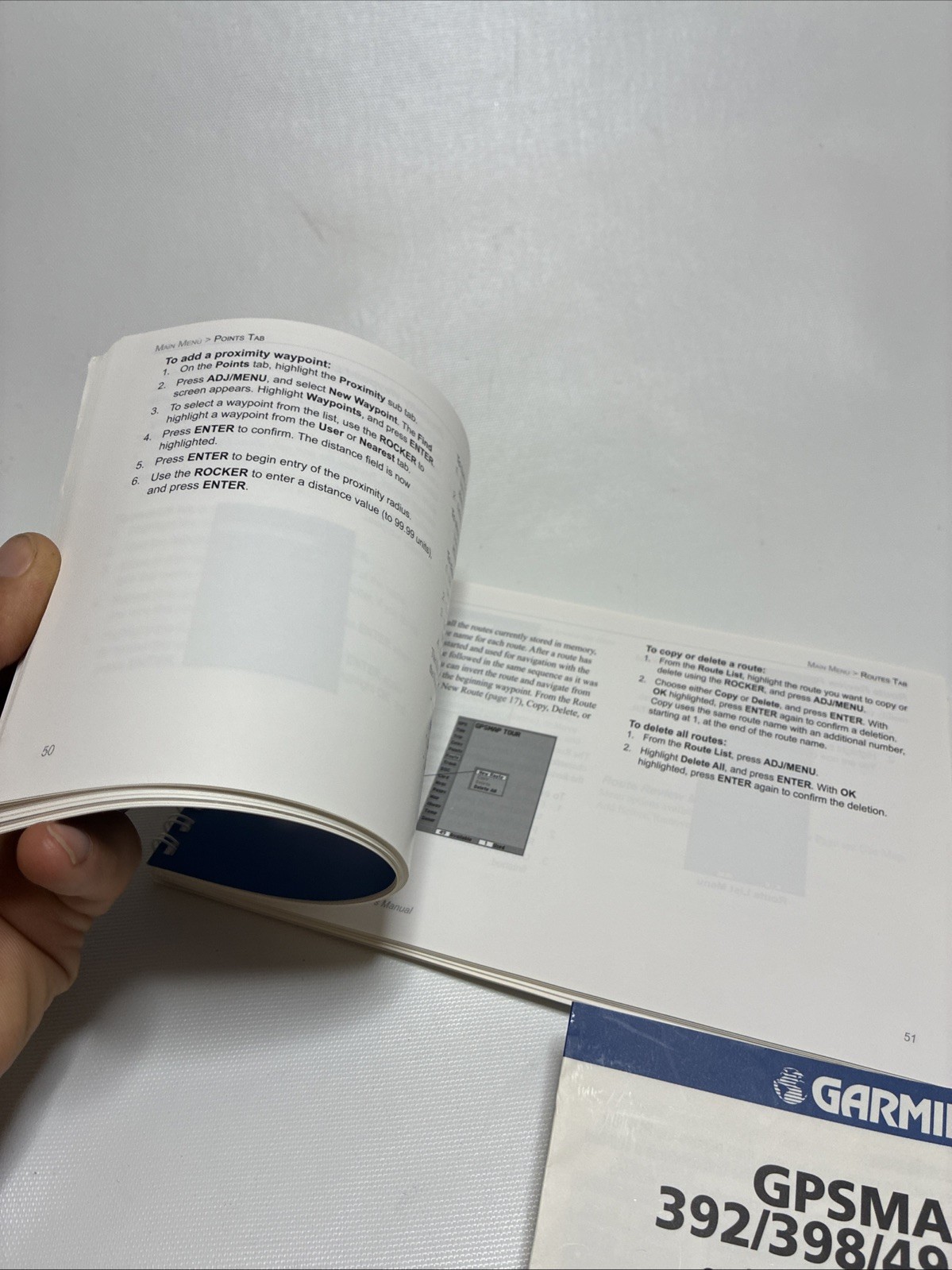 Garmin GPSMAP 392/398 492/498 Owners Manual: 111 Pages Black and White