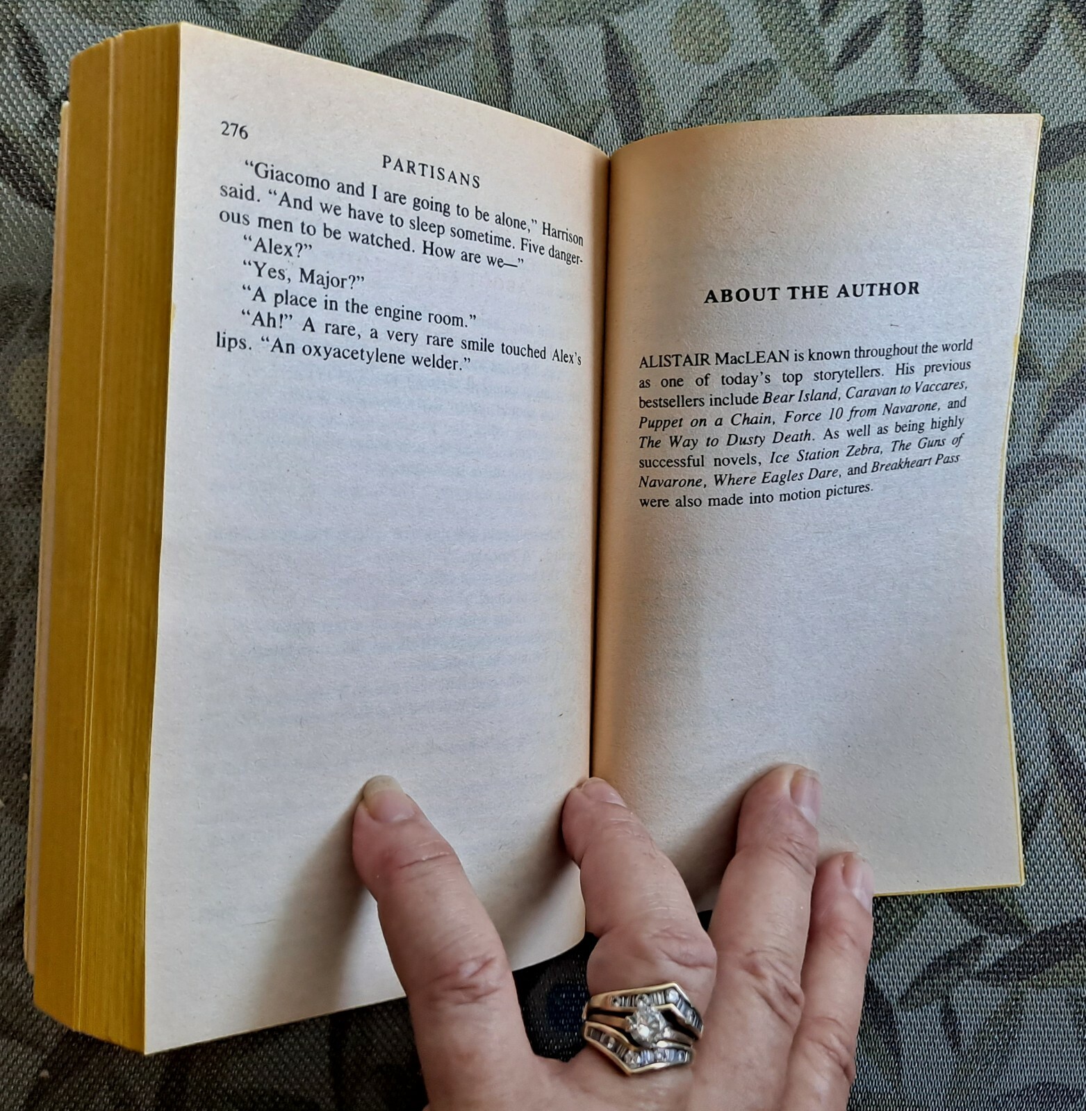Partisans by Alistair MacLean, Aug 1984 (1st Edition), 276 pages, Paperback
