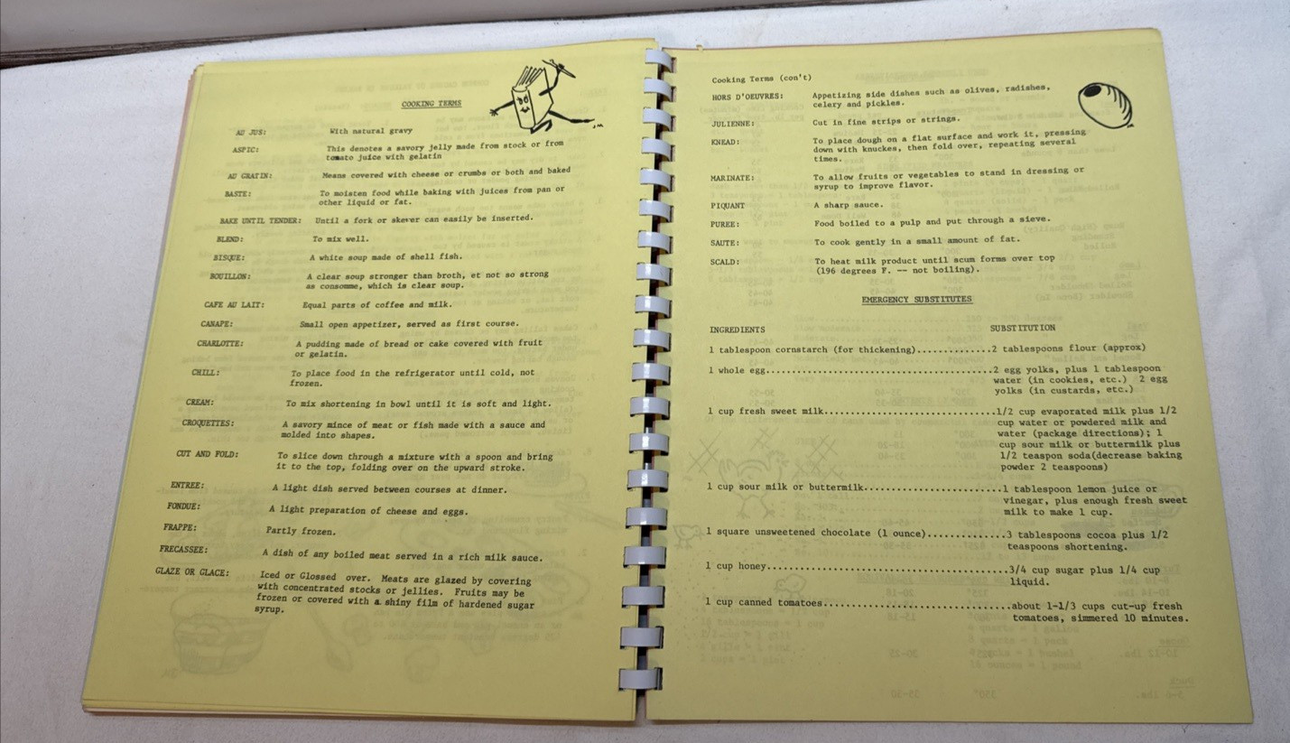 Vintage 1977 Food For Thought Recipes Cook Book Cooking Vallejo City School