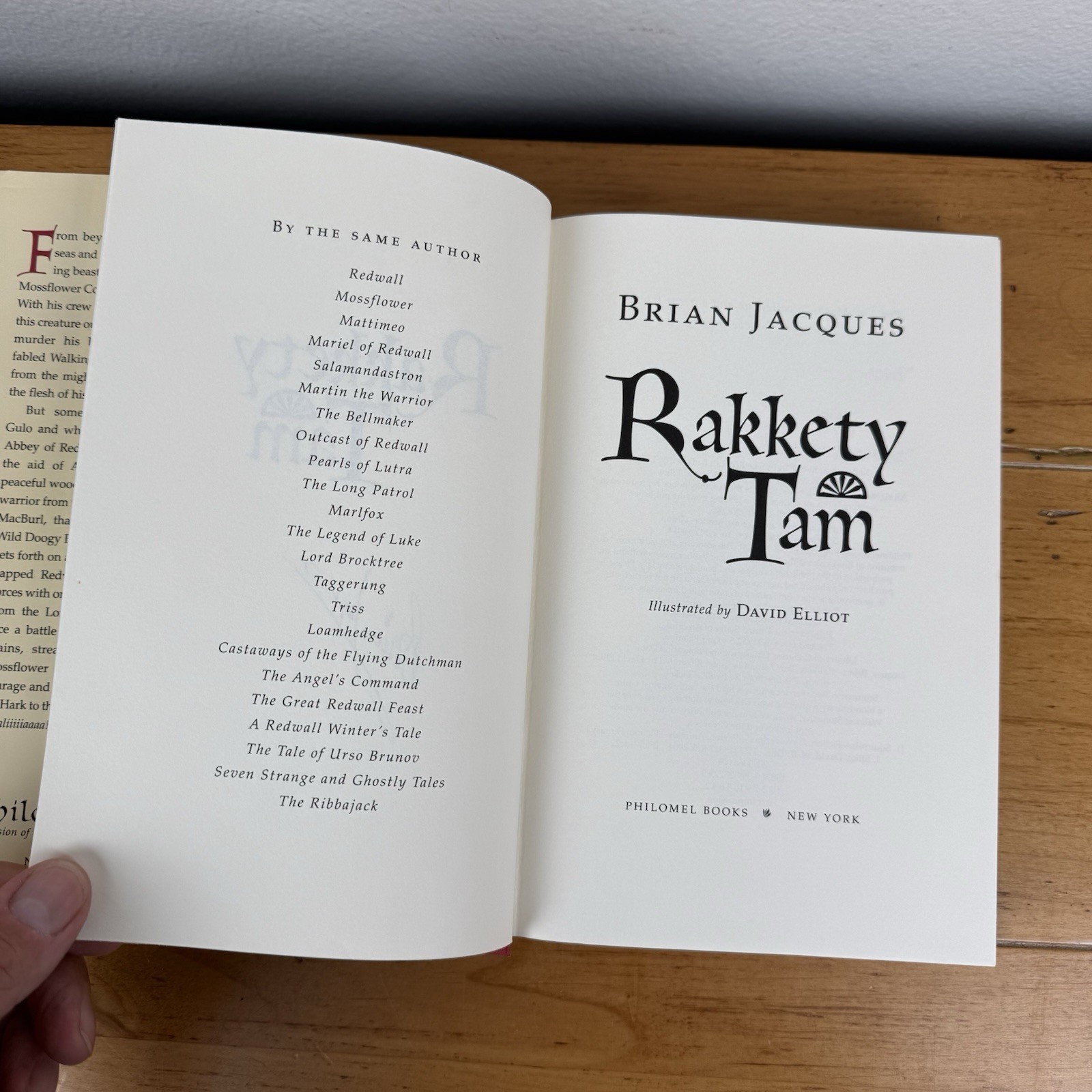 Rakkety Tam by Brian Jacques SIGNED Book 1st ed 1st print HCDJ 2004 Autograph
