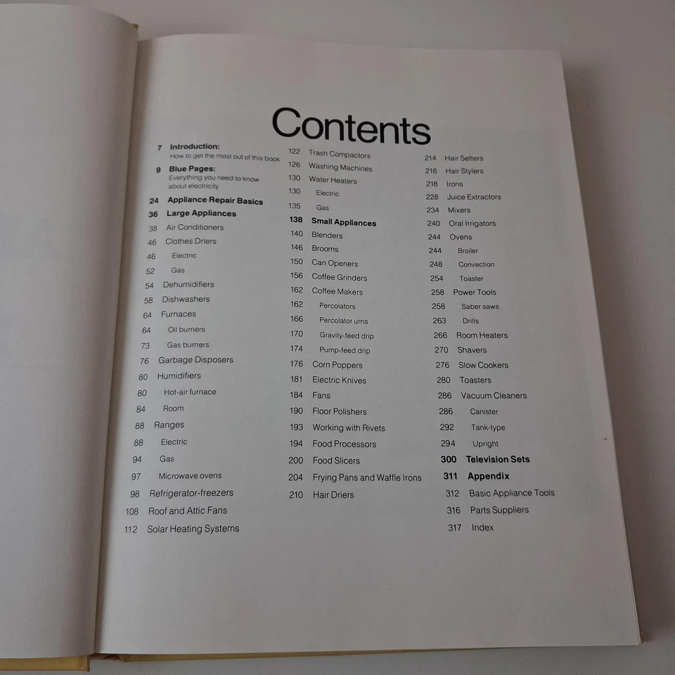 Vintage Popular Mechanics Home Appliance Repair Manual Hardcover 1981