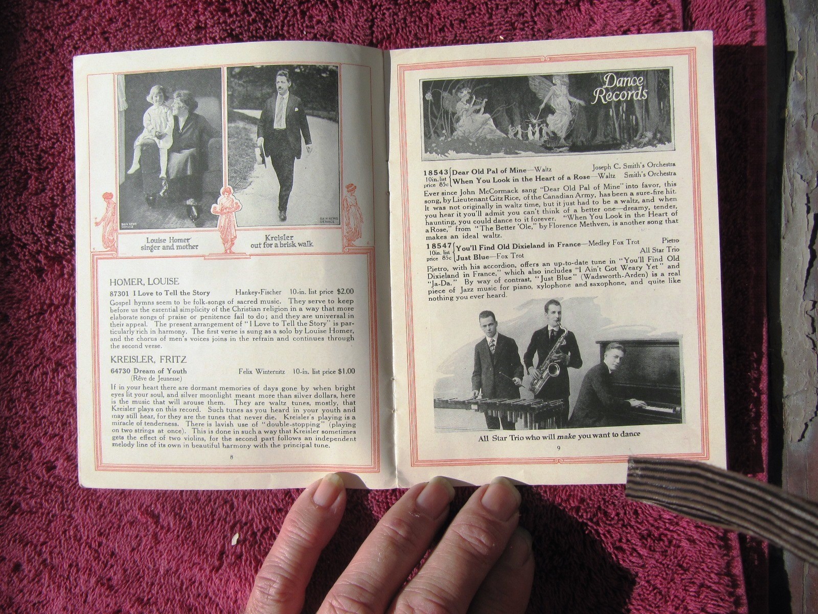 New VICTOR RECORDS June 1919 SPANISH DANCE Victrola Monthly Supplement CATALOG