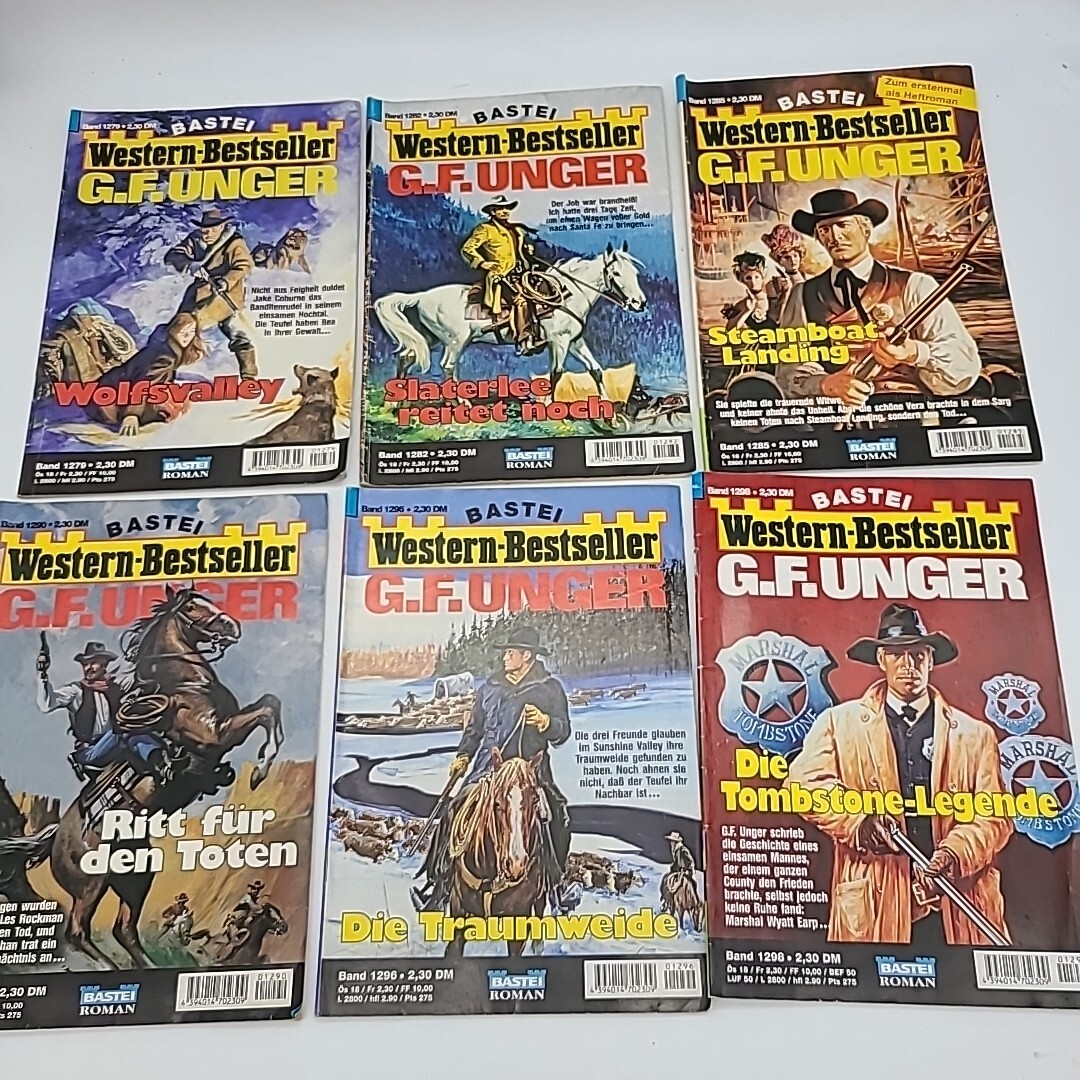 18 BASTEI Western-Bestseller G.F. Unger Pulp Fiction German Booklets Books