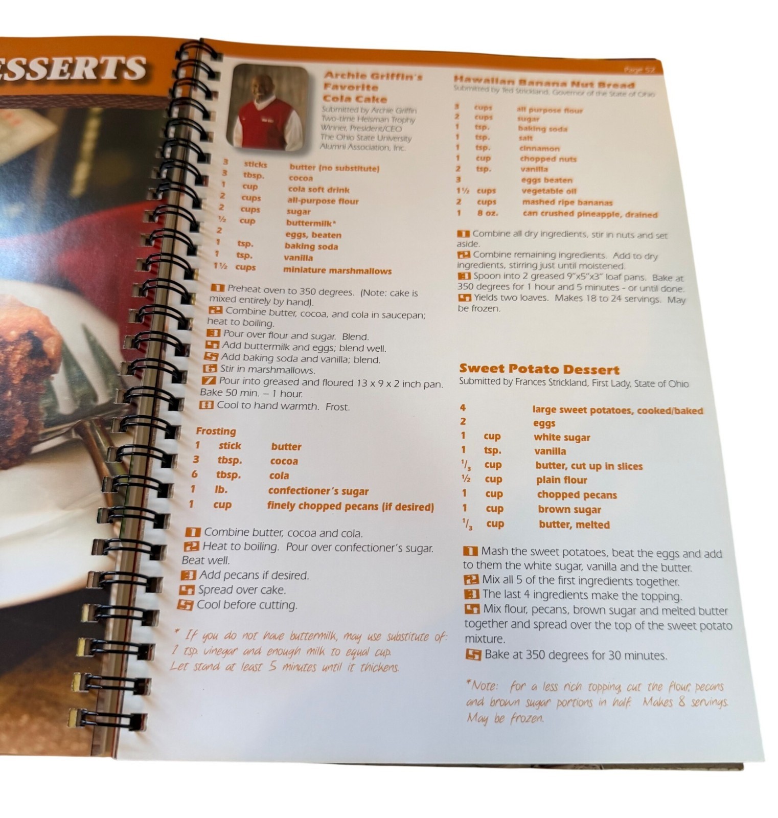 1460 The Fan Tailgate Cookbook OSU Buckeyes Brutus Kroger Spiral Bound Celebrity