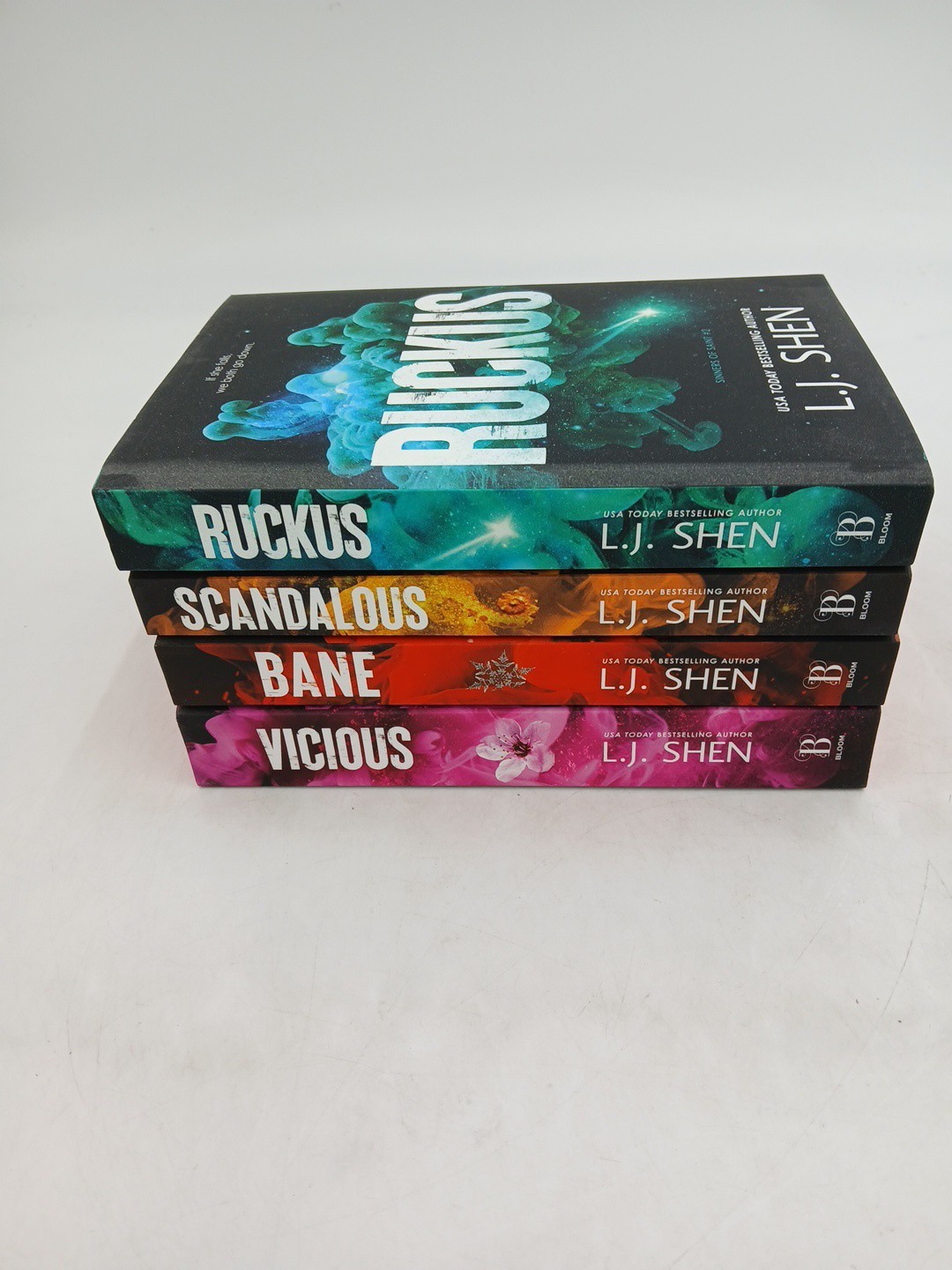 Sinners of Saint Series by L.J. Shen Paperback Bloom Sprayed Edges Romance OOP