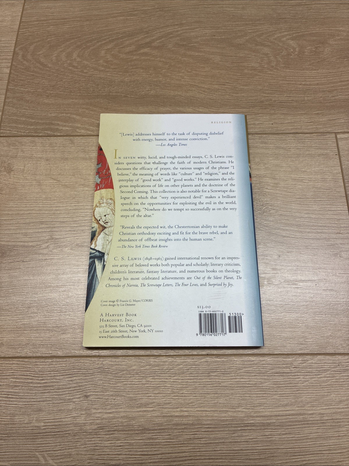 The World’s Last Night: And Other Essays by C. S. Lewis – VERY GOOD CONDITION