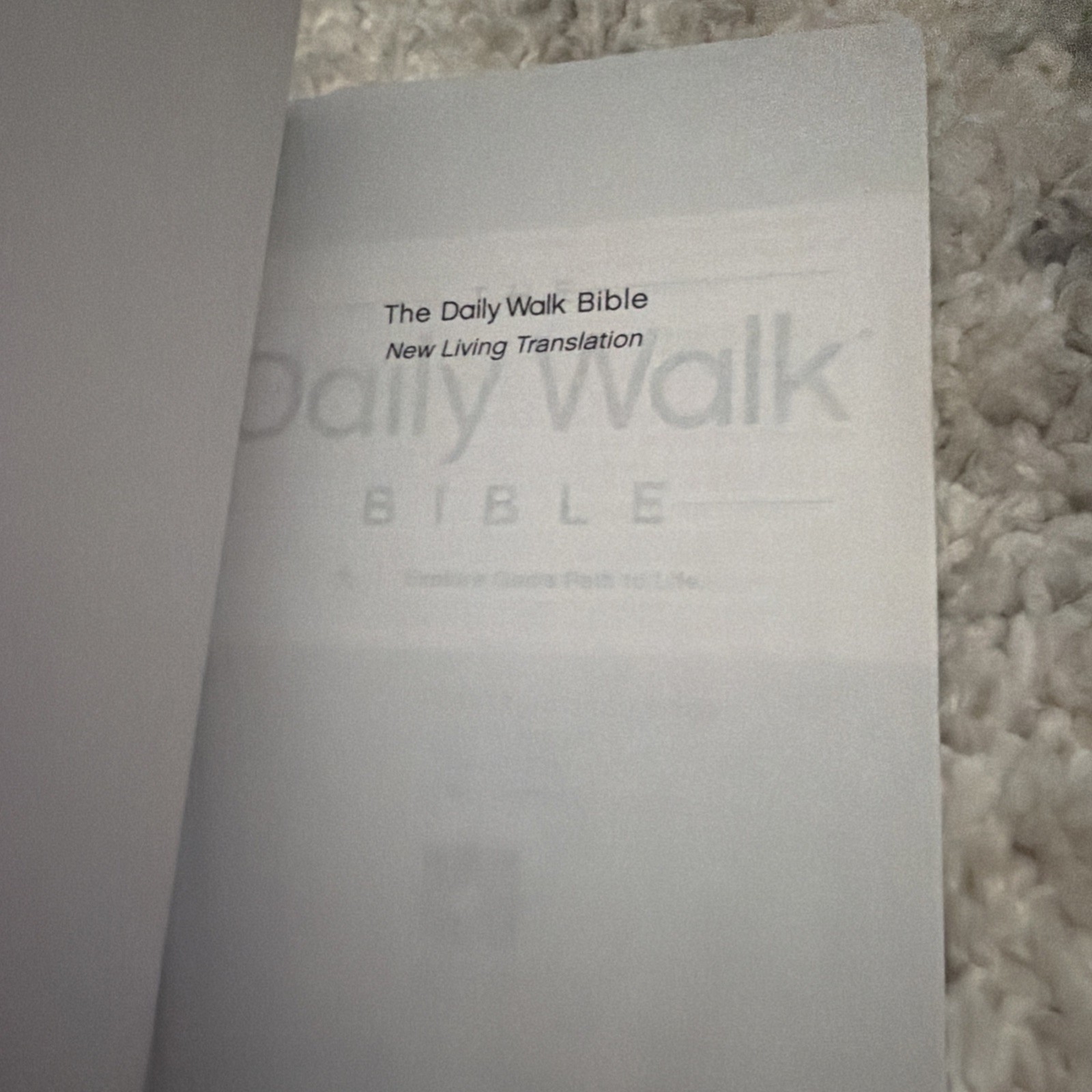 The Daily Walk Bible NLT by Tyndale 2013 Christian Religion Spirituality Book PB