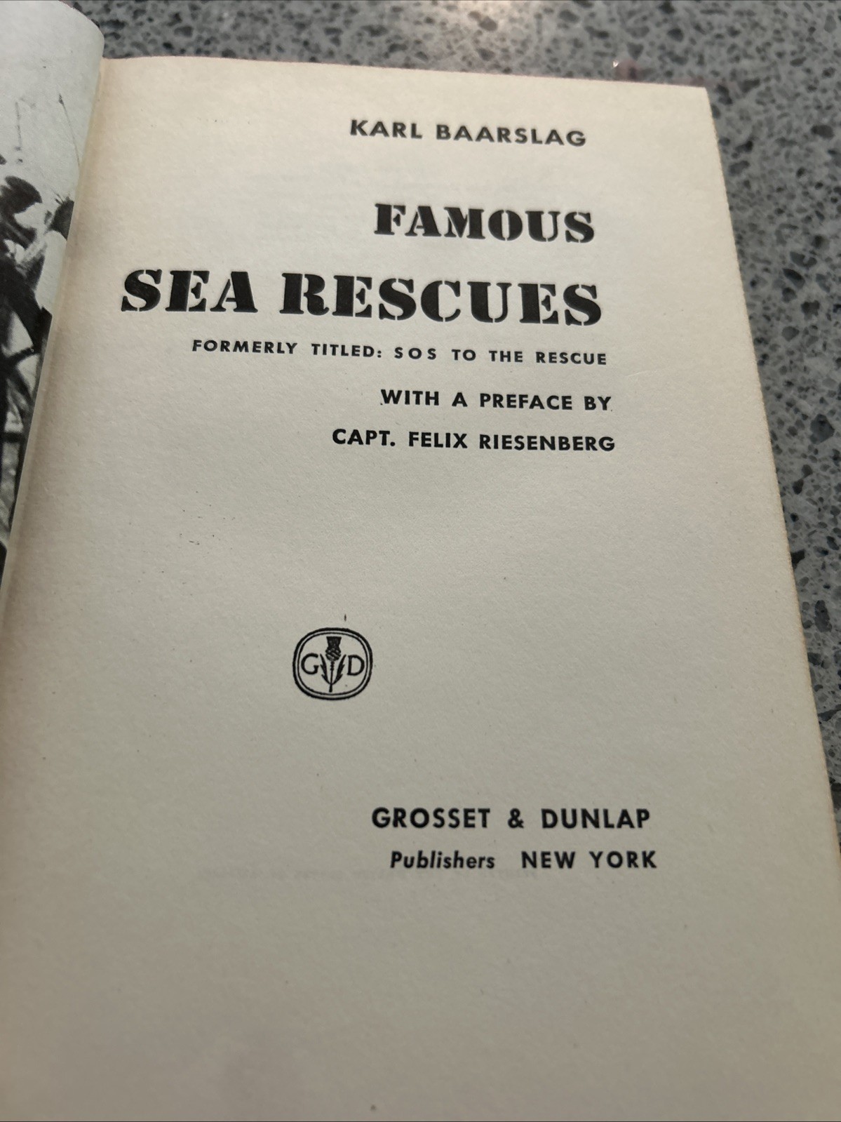 FAMOUS SEA RESCUES Karl Baarslag HC/DJ SIGNED, INSCRIBED! 1949