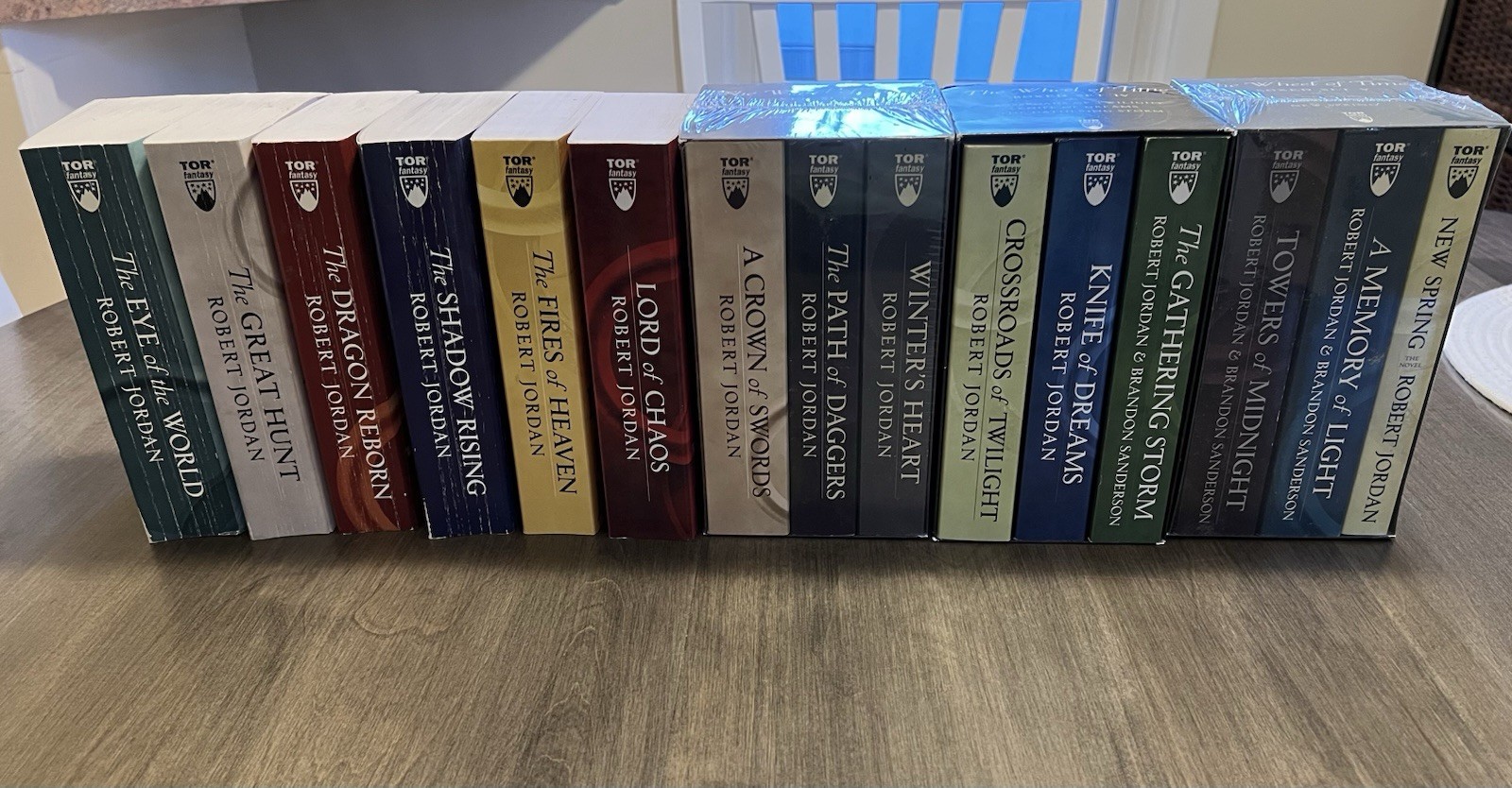 The Wheel of Time Robert Jordan Complete Set PB Books 1-15, 2 Sealed Box Sets