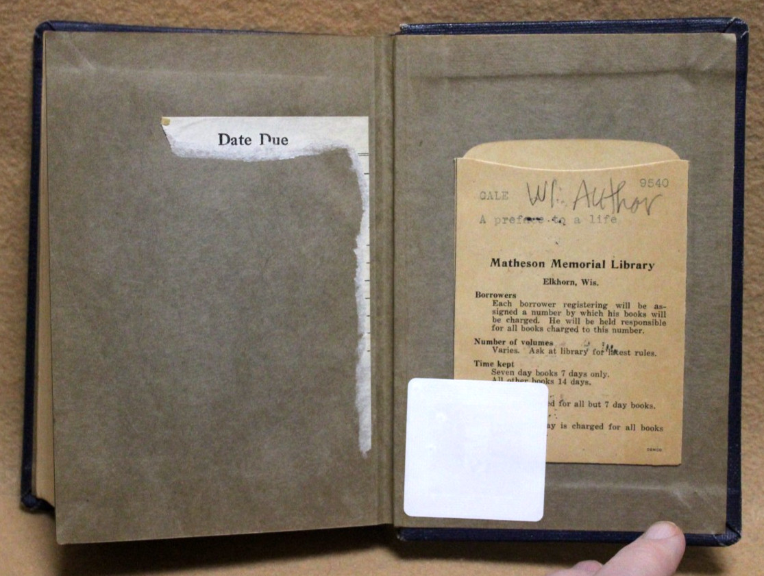 PREFACE TO A LIFE by Zona Gale – Copyright 1926 – D. Appleton and Company HC