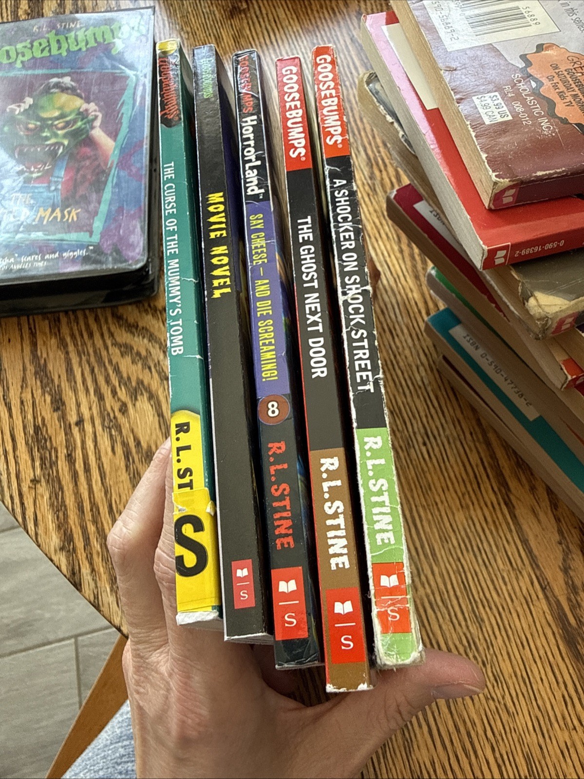 Goosebumps Books Lot Of 18 RL Stine & VHS Tape- see pics/g10