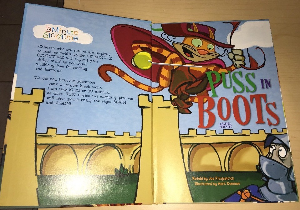 Puss In Boots – 5 Minute Storytime Picture Book (HC, 2014)