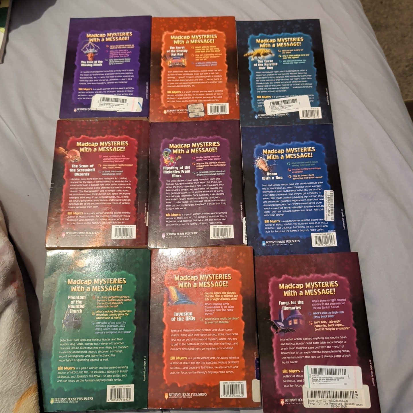 Lot of 9 Paperback Books Bill Myers BLOODHOUNDS, INC. Series