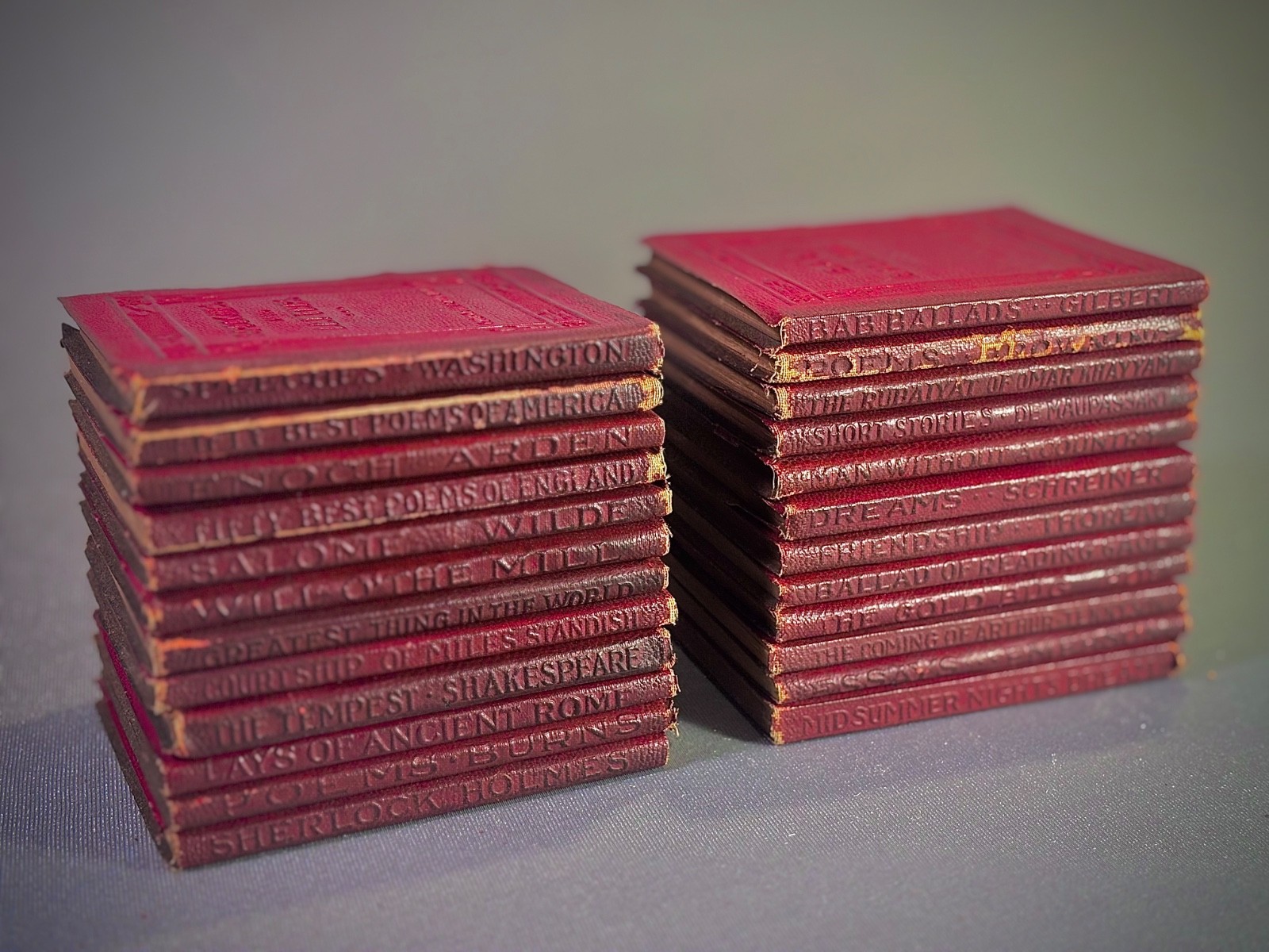 Antique Little Leather Library Miniature Books – Choose Your Title – Red Series