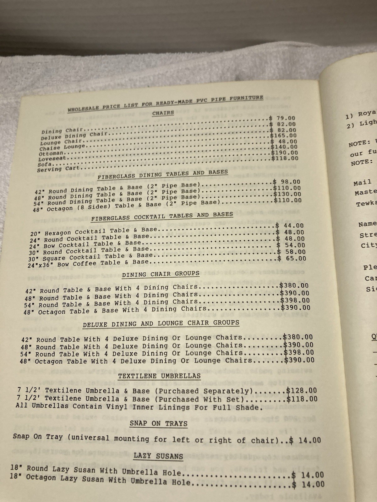 Building PVC Pipe Furniture For Fun And Profit 1987 Jeff Haas J&L Casual Furnitu