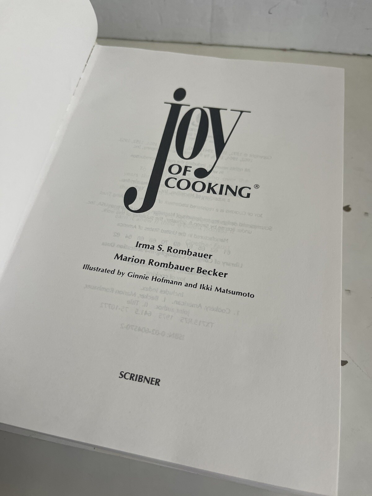 Joc – 1975 Edition by Marion Rombauer Becker HC/DJ FIRST EDITION 1995