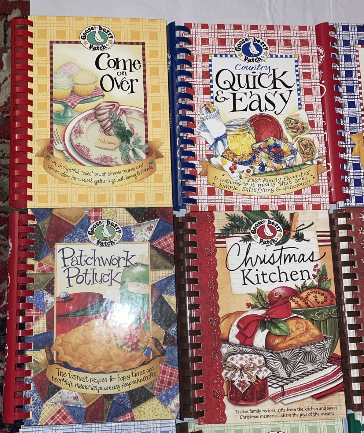 Huge Lot Of 16 Goose Berry Patch Spiral Bound Variety Cookbooks EUC