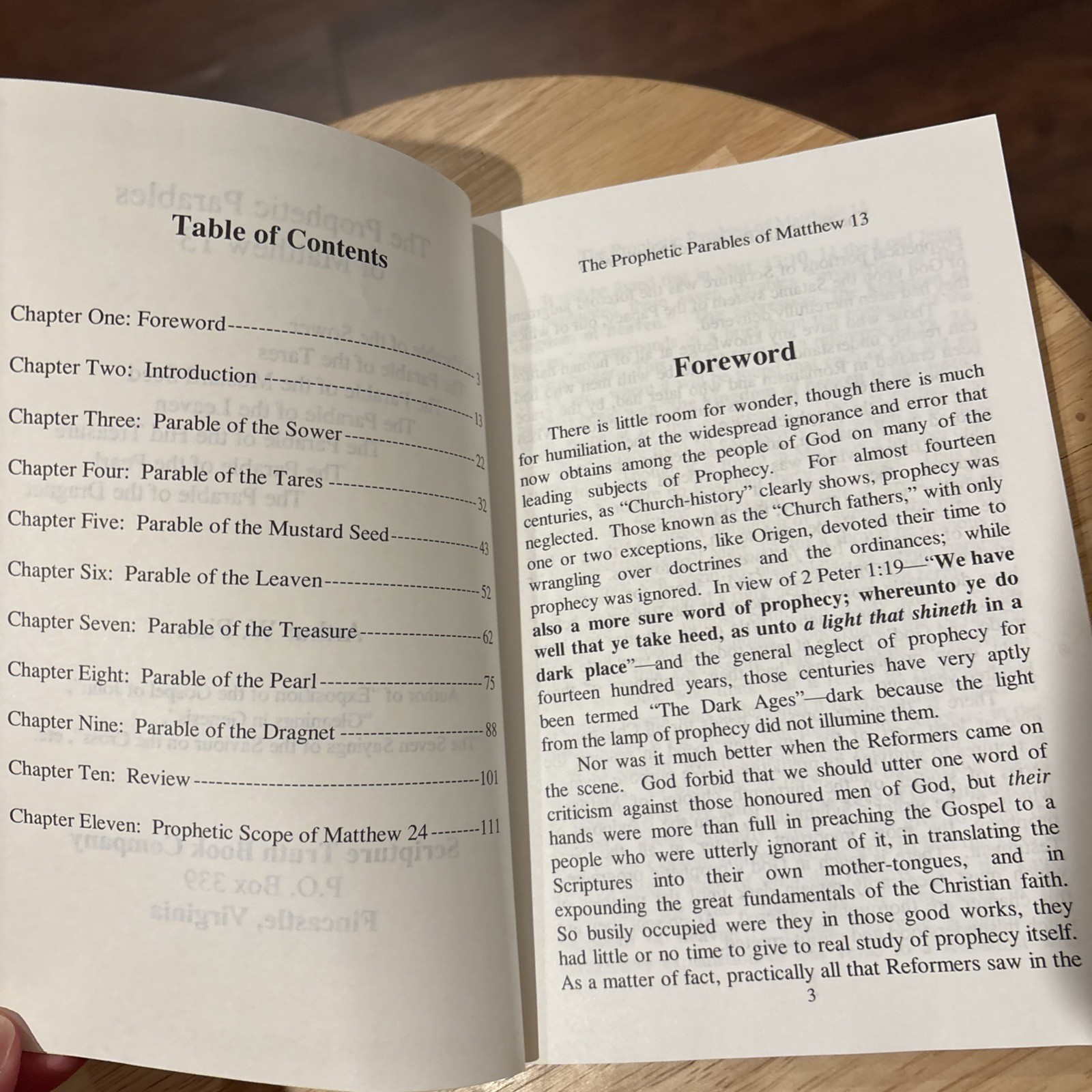 The Prophetic Parables Of Matthew 13 By Arthur W. Pink PB