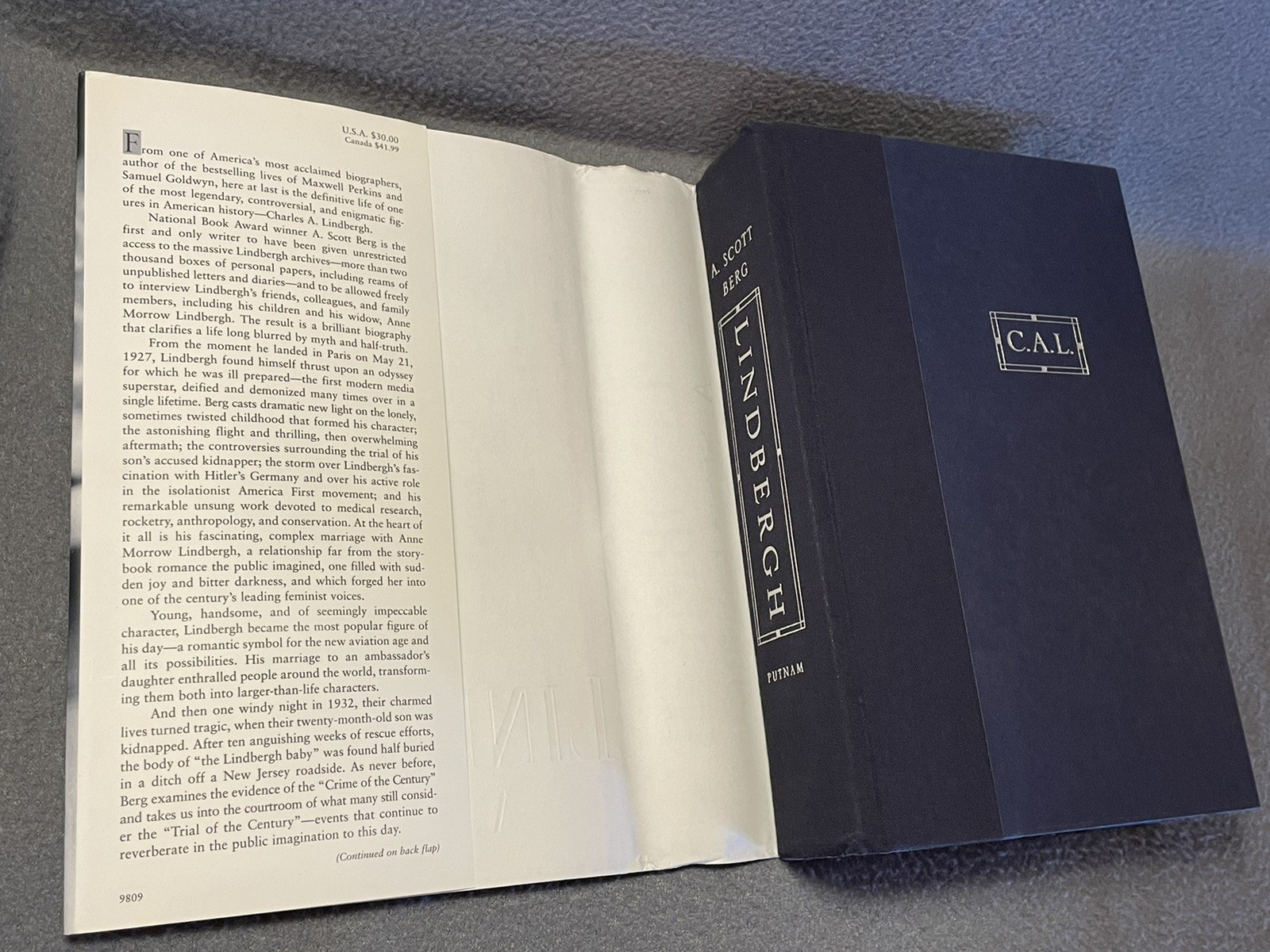 Lindbergh A. Scott Berg 1998 First Edition 1st Printing HardCover DustJacket LNC