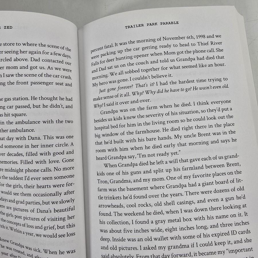 Trailer Park Parable Tyler Zed Addiction Recovery Post Hill PB 2024 Book
