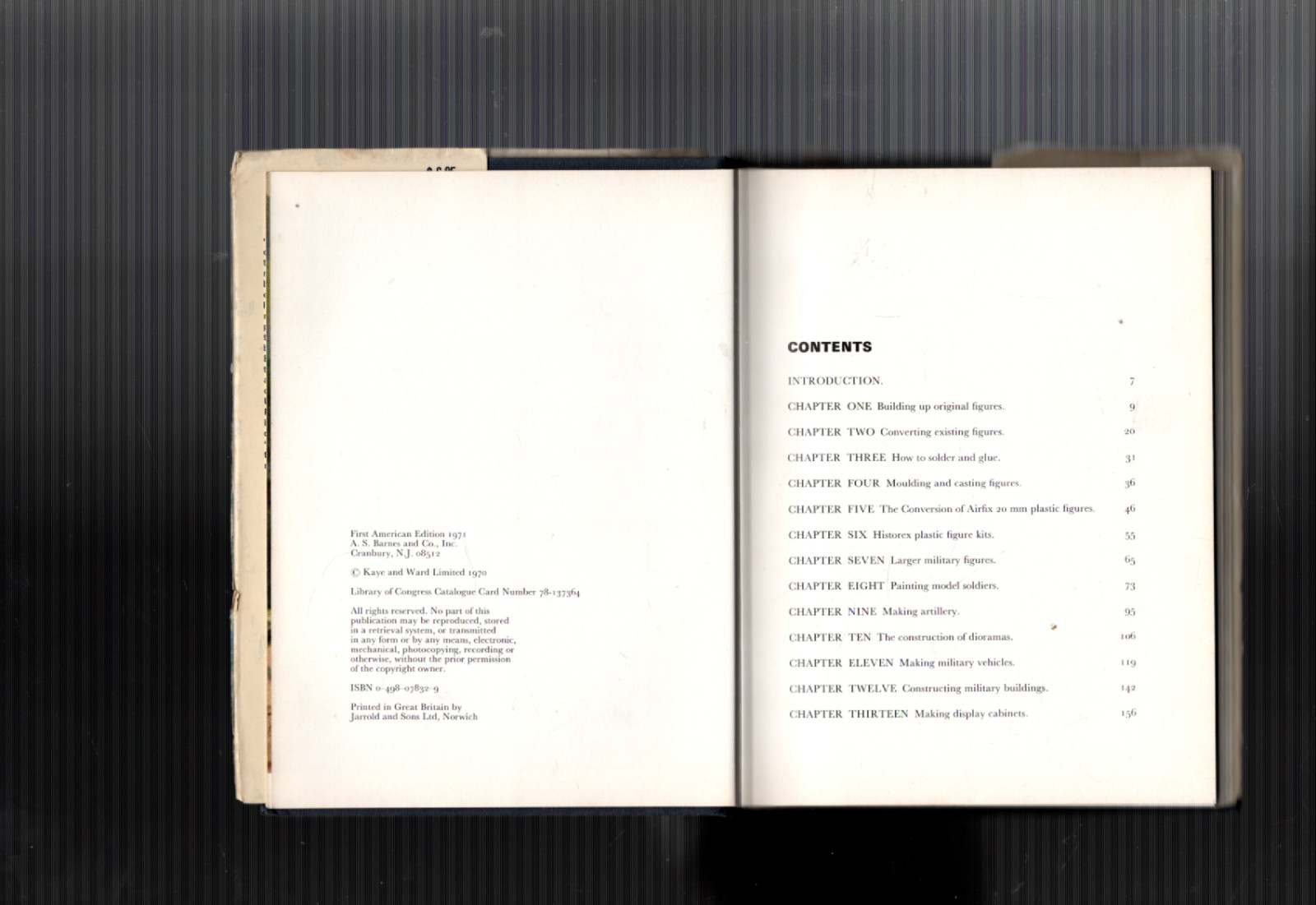 Military Modeling by Donald Featherstone (HC) 1971