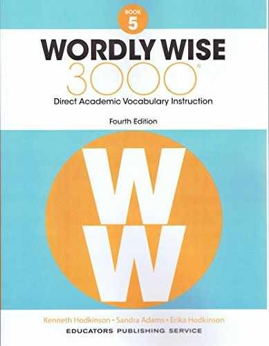 Wordly Wise, Grade 5: – Paperback, by Hodkinson Kenneth; Adams – Acceptable w